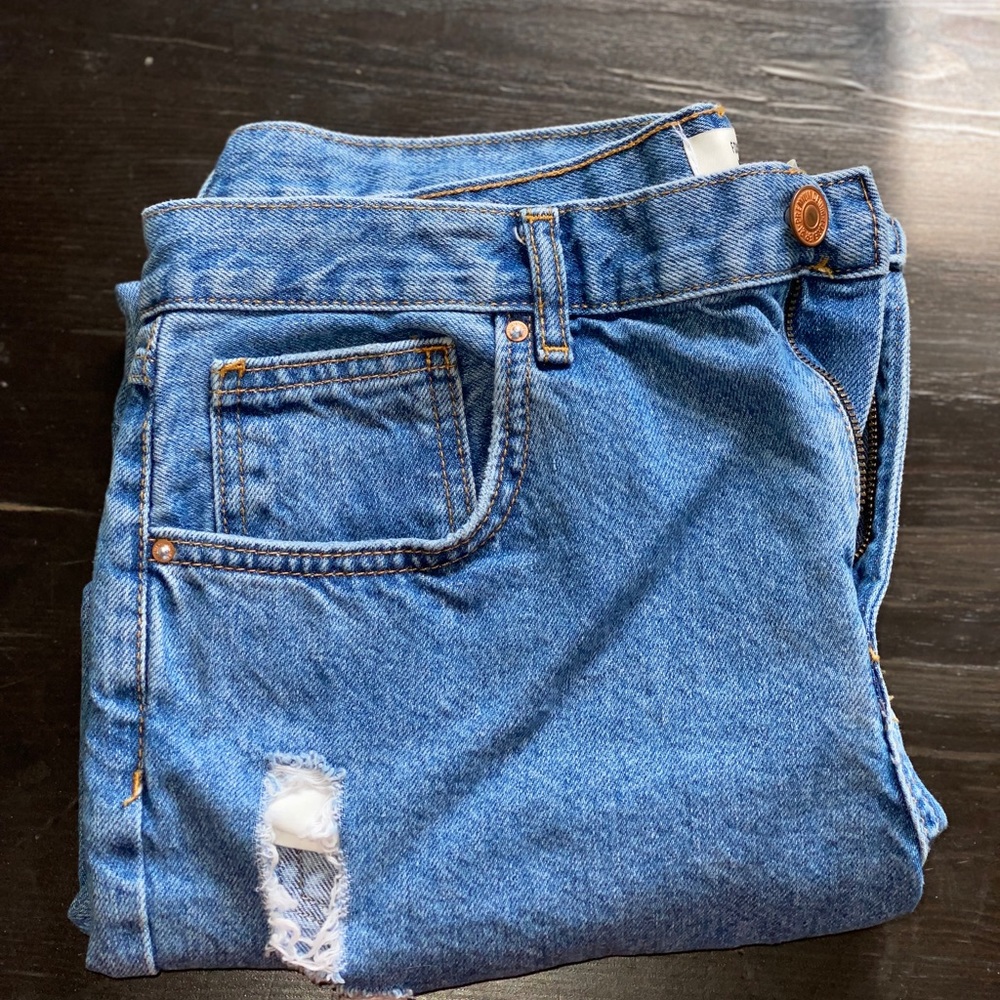 Destressed Mom Jeans